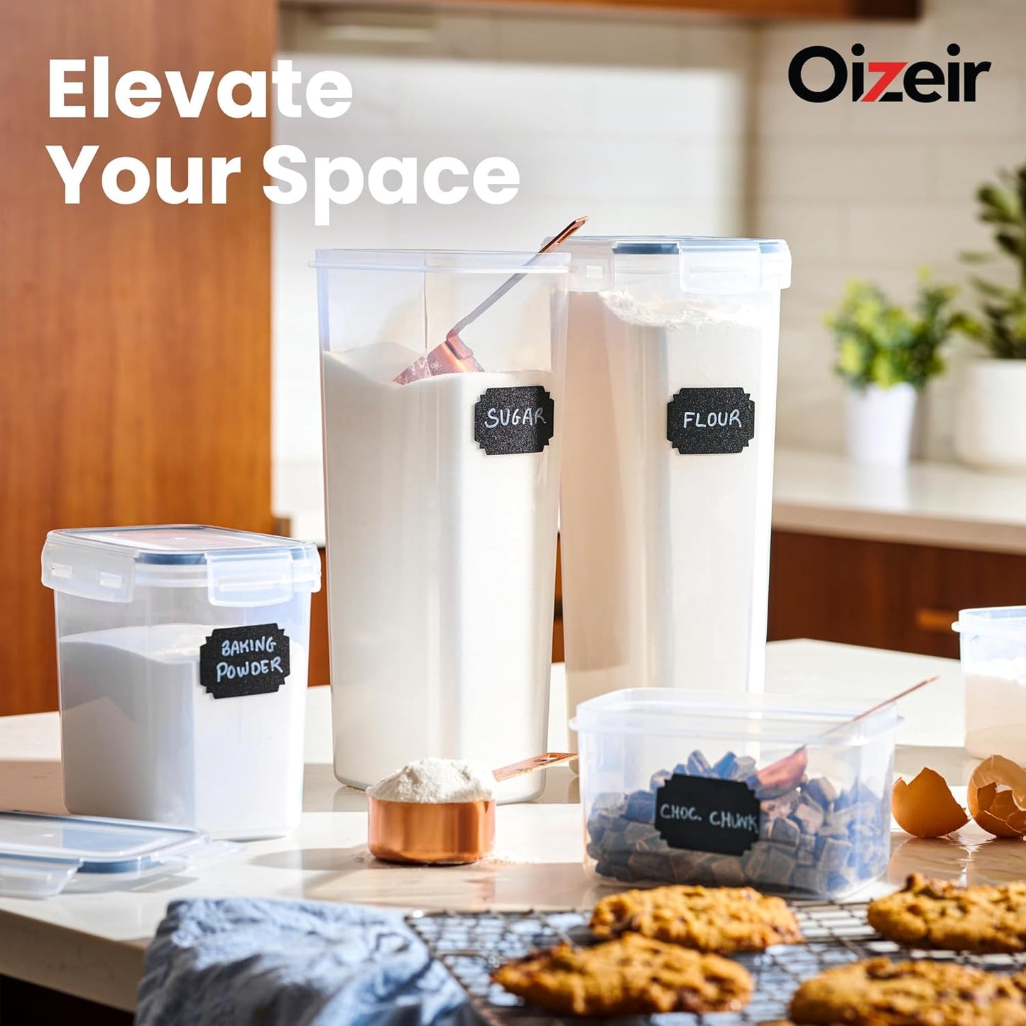 Ultimate 24-Piece Airtight Food Storage Container Set - Keep Your Pantry Organized with Clear, Durable Containers for Cereal, Pasta, Sugar, and More!