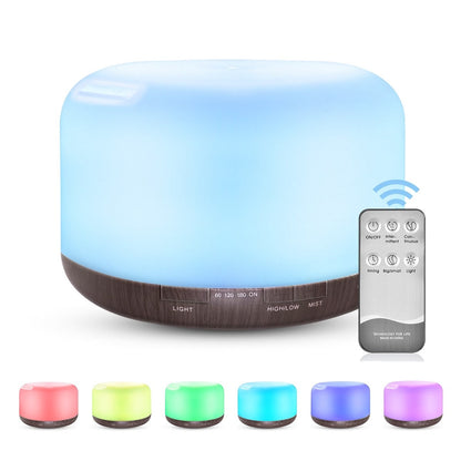 Color-Changing Aromatherapy Diffuser with Remote – LED Mood Light & Essential Oil Mist