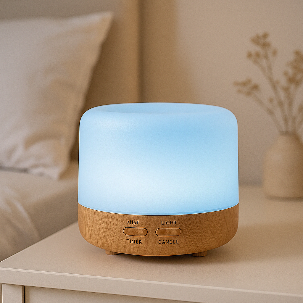Color-Changing Aromatherapy Diffuser with Remote – LED Mood Light & Essential Oil Mist