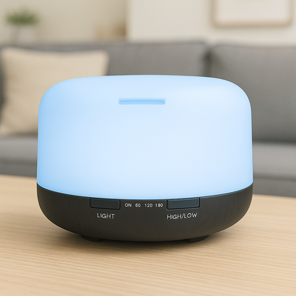 Color-Changing Aromatherapy Diffuser with Remote – LED Mood Light & Essential Oil Mist