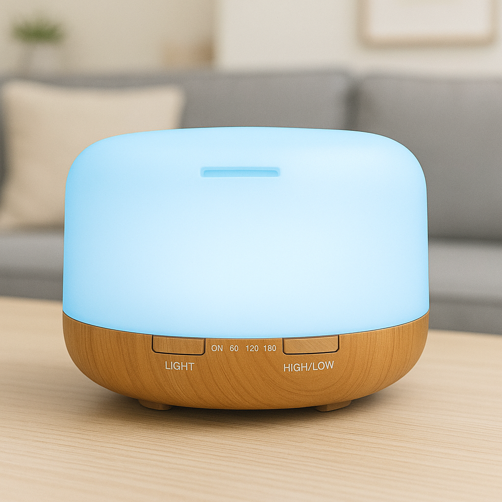 Color-Changing Aromatherapy Diffuser with Remote – LED Mood Light & Essential Oil Mist