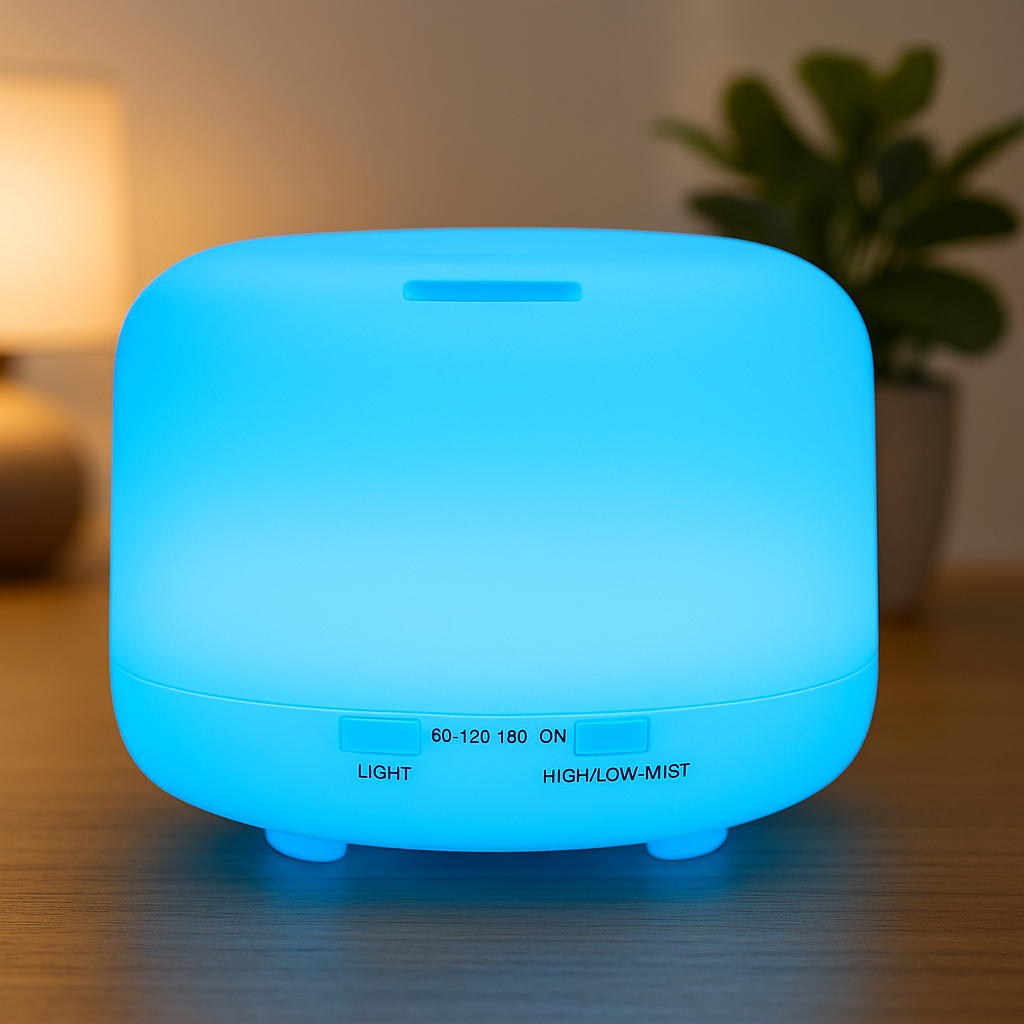 Color-Changing Aromatherapy Diffuser with Remote – LED Mood Light & Essential Oil Mist
