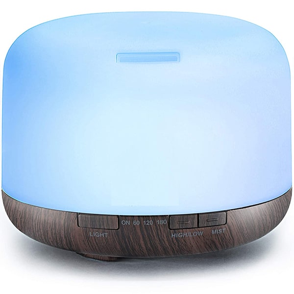 Color-Changing Aromatherapy Diffuser with Remote – LED Mood Light & Essential Oil Mist