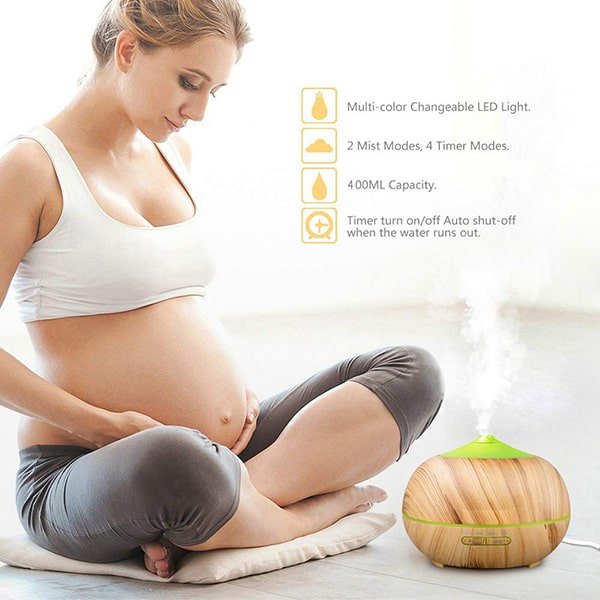 Aromatherapy LED Diffuser – Wood Grain & Color Changing Mist